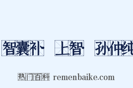 智囊补·上智·孙仲纯是什么意思的图片
